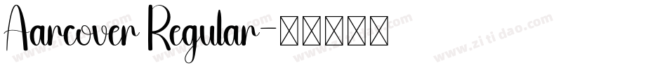 Aarcover Regular字体转换